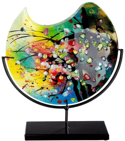 Glazen vaas happy klein - 32x37x10 cm - glas - decoratie vaas