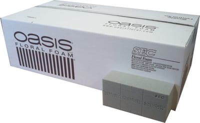 Rayher Rechthoekig steekschuim/oase - 8x - nat - grijs - 23 x 11 x 7 cm - bloemisten steekschuim
