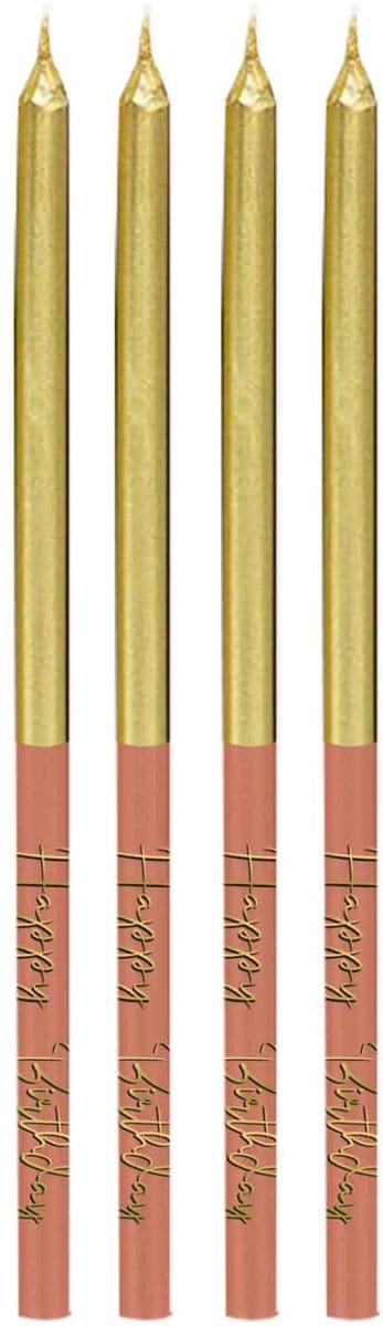 Folat - Kaarsjes Golden Dusk 12,5cm - 16 stuks
