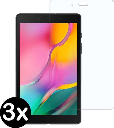 Screenprotector - 3 Stuks - Geschikt voor Samsung Galaxy Tab A 8.0 (2019) - Extra Sterk - Beschermglas - Gehard Glas - Tempered Glass - Screen Protector