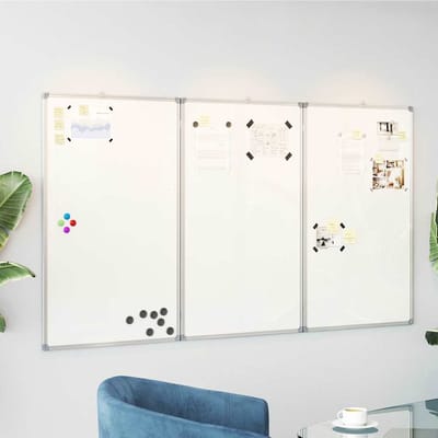 vidaXL - Whiteboard - magnetisch - inklapbaar - 150x100x1,7 - cm - aluminium