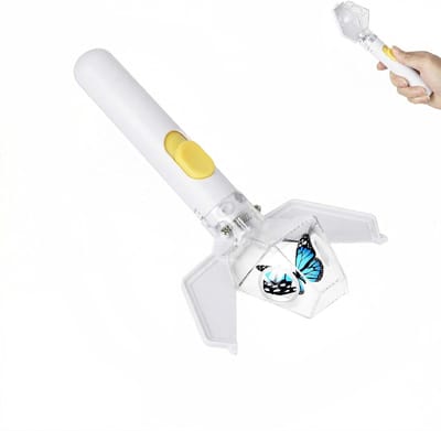 2-stuks Insectenvanger - Spinnenvanger - Kinderinsectenvanger - Insect catcher - Buitenonderzoekstool - Met 6x vergrootglas, voor het vangen en vrijlaten van insecten - Plastic - 20×5,6×4 cm - Voor tuinexpedities, kamperen en educatieve - Wit