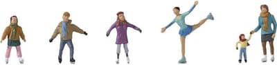 Schaatsen - Miniatuur figuren - Landschapsinrichting - Gedetailleerd ontwerp - 7 x 1 x 10 cm - Zwart