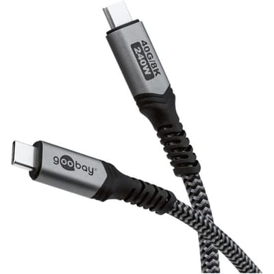 Pro USB-C  USB-C - 1.0m - 240 Watt Power Delivery - USB 4.0 / Thunderbolt 4 - Zwart