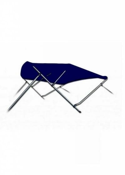 BREG Biminitop | Aluminium 3-boogs | Breedte 155 <> 169 cm - Hoogte 91 cm - Blauw doek