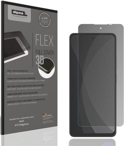 dipos FLEX – Matte Privacy Screenprotector geschikt voor INOI A75 Elegance | Volledige Schermbescherming | Case-Friendly