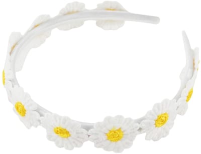Haarband Madelief Bloemetjes - Wit | Diadeem breedte 2,8 cm | Lichtgewicht / Polyester | Fashion Favorite