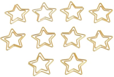 Dailygoods- Paperclips 100 Stuks - Stervormige Decoratieve Paperclips - Antislip - Bladwijzers - Plannerclips - Geschikt voor Scrapbooking