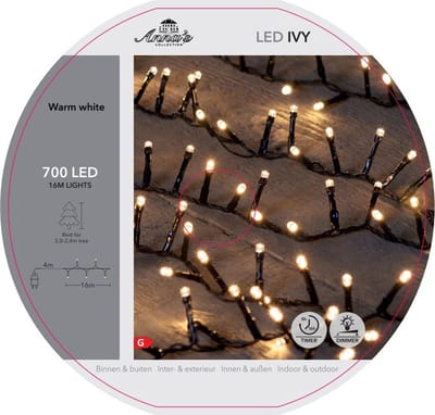 Anna's Collection Kerstverlichting op haspel - 700 leds - 16 meter - warm wit - buiten