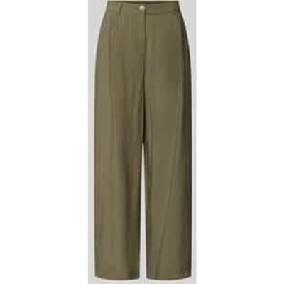 straight fit broek met bandplooien