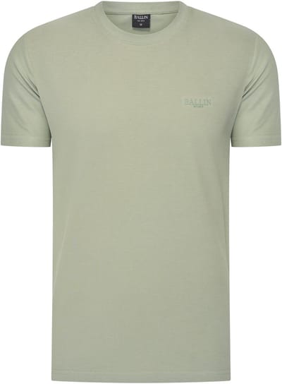 Heren Tee SS met Ballin Est. 2013 Pique T-Shirt Print - Groen - Maat XXL