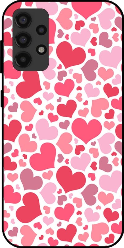 Smartphonica Telefoonhoesje Geschikt voor Samsung Galaxy A32 4G met Hartjes Print - Hearts Design TPU Backcover Case - Kinder Hoesje met Hartjes Design geschikt voor Samsung Galaxy A32 4G