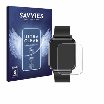 Savvies - Screenprotector voor Braidol Smartwatch 1.83" - Folie Beschermfolie transparant 6 Stuks
