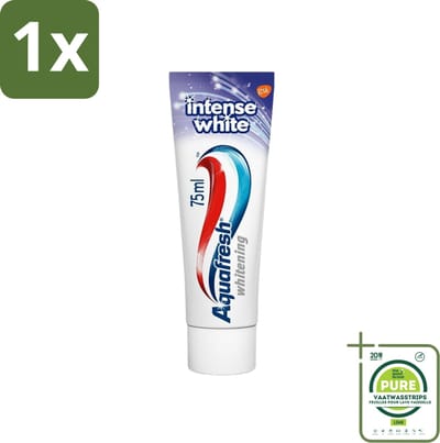 1 x Aquafresh Tandpasta Intense White 75 ml - Tandpasta - Witte Tanden - Tanden Reinigen - Vlekken Verwijderen - Gezond Tandvlees