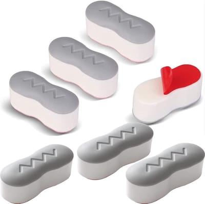 Toiletbril Bumpers - Deksel Stabilisatoren - Bescherming Toilet - Zelfklevende Bevestiging - 45 x 18 x 2 cm - Grijs