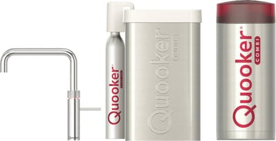 Quooker Fusion Square met COMBI+ Boiler en CUBE Reservoir 5-in-1 kokend water kraan - Chroom