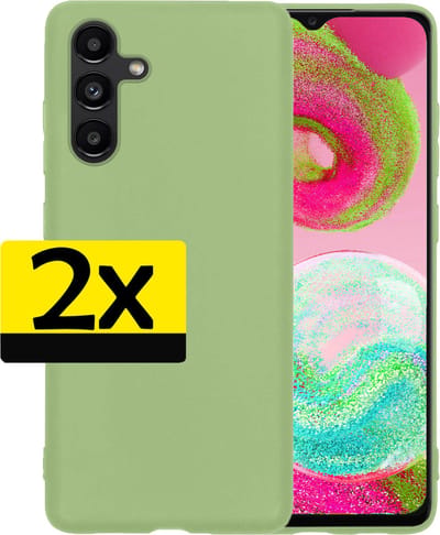 Hoesje - 2 Stuks - Geschikt voor Samsung Galaxy A04s - Sterk & Shockproof - Case Siliconen - Back Cover - Telefoon Hoes - Telefoonhoesjes - Groen