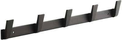 SOTECH Blackline ALBUS-haakrail 450 mm met 5 haken zwart wandkapstok Kapstok