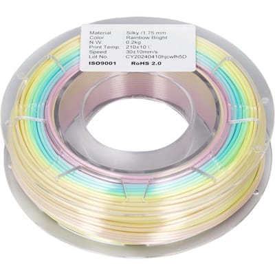 1.75mm PLA Filament Multicolor Helder Zijdeachtig Verloopfilament 3D Printen Modelleren Verbruiksartikel 200g