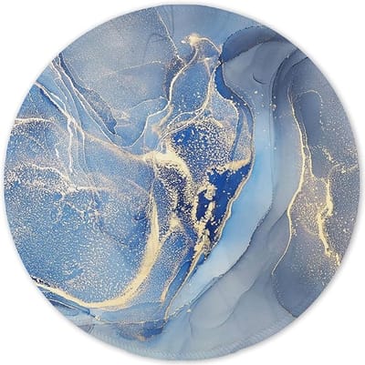 Ronde muismat met gestikte rand, waterdicht en antislip