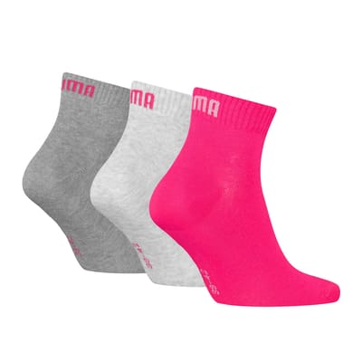 3 paar Puma unisex quartersokken sneakers maat. 35 - 49 voor dames- en herensokken