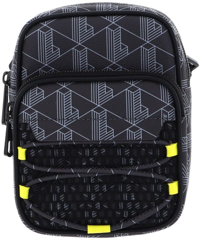 LACOSTE Schoudertas Reporter Bag Mesh Mono Periscope Blue Donkergrijs