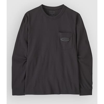 Patagonia Mw 95 Oval Logo Pocket Longsleeve zwart