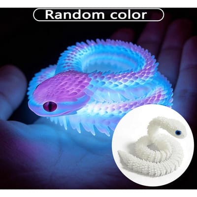 3D Geprint Gearticuleerd Slang Fidget Speelgoed Realistisch Beweegbaar Gewricht Slang Actiefiguur Stressverlichting Bureau Decoratie Dierlijk Model Cadeau Random Color