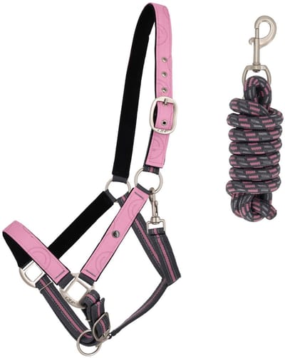 Qhp Halsterset Qhp Collection Roze