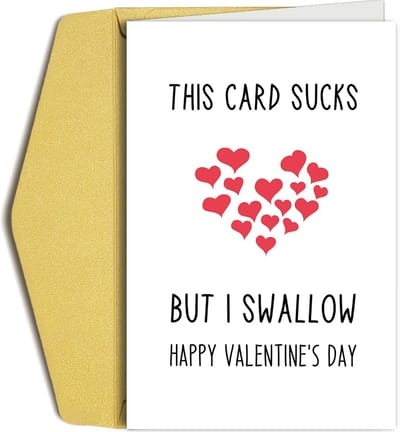 Grappige en Ondeugende Valentijnsdag Kaart voor Hem en Haar - Voor Vriend en Vriendin - creatieve en onbeleefde Groet