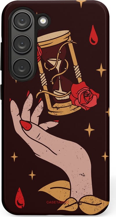Casetastic Hoesje Geschikt voor Samsung S23 - Stijlvolle Beschermende Duo-layer Case - Magische Hand Roos