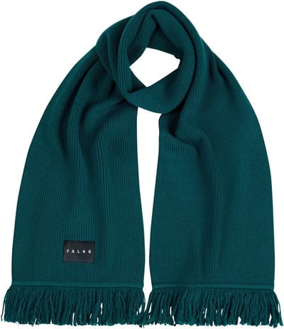 FALKE Basic Label Big sneldrogend warm wol wintersjaal unisex groen - maat ONESIZE