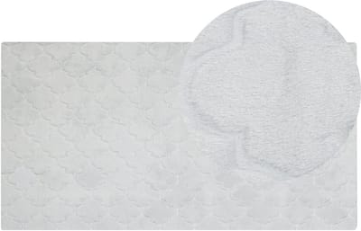 GHARO - Hoogpolig vloerkleed - Lichtgrijs - 80 x 150 cm - Polyester