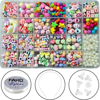 Fako Bijoux - DIY Kinder Kralen Set - Acryl - Sieraden Maken - Serie 5 - Box - 550 Stuks