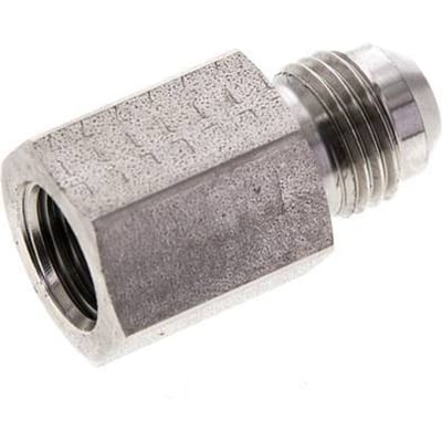 JIC Verloopnippel G1/4'' Binnendraad X UNF 9/16''-18 Buitendraad RVS 275bar