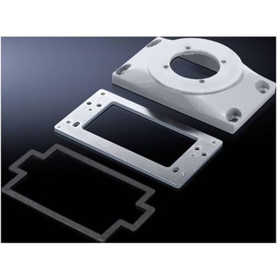 Rittal CP 6212.540 Connection plate Met aansluiting voor draagarm Aluminium, Plaatstaal Lichtgrijs (Ø) 130 mm 1 stuk(s) Piece