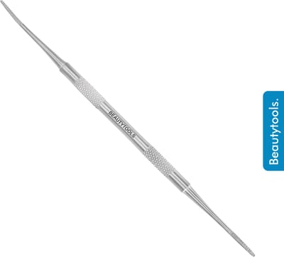 BeautyTools Hoekvijl - Manicure/Pedicure Hoekvijl Voor Wegvijlen van Ingegroeide Teennagels en Nagelhoeken - Dubbelzijdige Hoekvijl Recht / Gebogen (14 cm) - Inox (NC-0393)