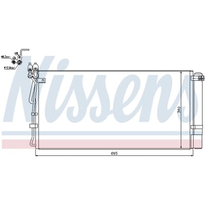 Condensator, airconditioning NISSENS 940250