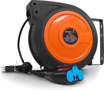 Verlengsnoer Haspel Intrekbaar 15 m - Ultra Heavy Duty Kabel voor Commercieel Gebruik