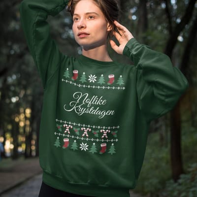 Friese Kersttrui Groen Noflike Krystdagen Candy Cane - Maat XS - Uniseks Fit - Kerstkleding Voor Dames & Heren
