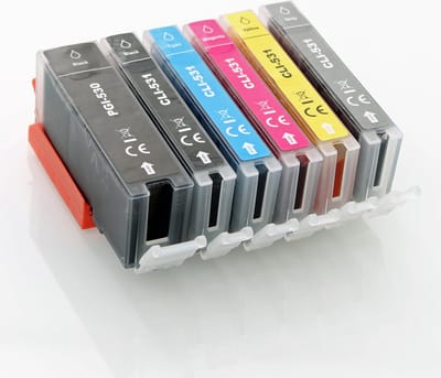 ABC huismerk Set 6x inkt cartridge geschikt voor Canon PGI-530 CLI-531 Pixma TS8750 TS8751