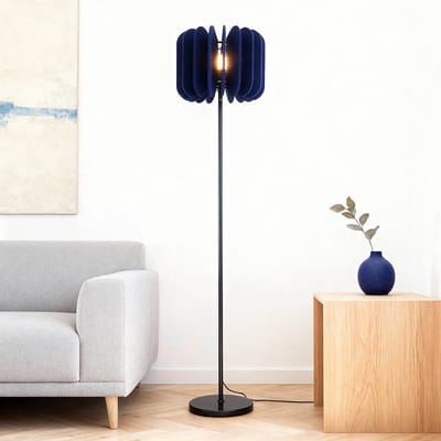Staande lamp van PET-vilt marineblauw - Lenthe