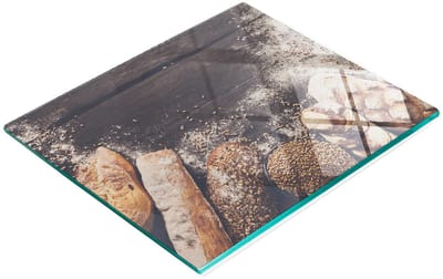 Multifunctionele decoratieve snijplank van gehard glas voor in de keuken, geschikt voor brood en bloem, 60x52 cm