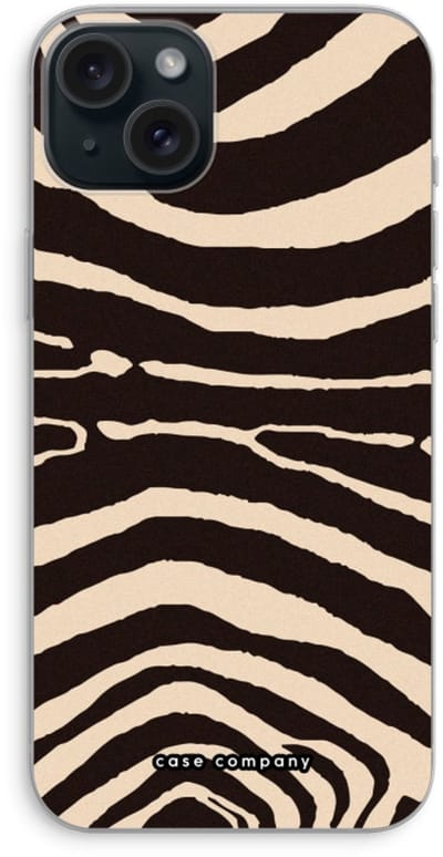 Case Company® - Hoesje geschikt voor iPhone 15 Plus hoesje - Arizona Zebra - Soft Cover Telefoonhoesje - Bescherming aan alle Kanten en Schermrand