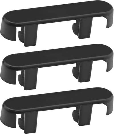 20 Stuks Vervangende Afvoerputdeksels voor UPVC Ramen - Zwarte Plastic Caps 39.5 x 10 x 6.5 mm, Ideaal voor Waterafvoer en Bescherming