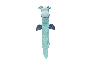 Beeztees Puppy Flatino Draak Yi - Puppyspeelgoed - Puppyknuffel - Hondenspeelgoed - Pluche - Groen - 70x16x10 cm