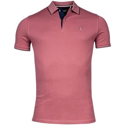 Giordano Polo Nico Signature Two-Ply Supima Cotton Piqué Tipping Detail Roze / male