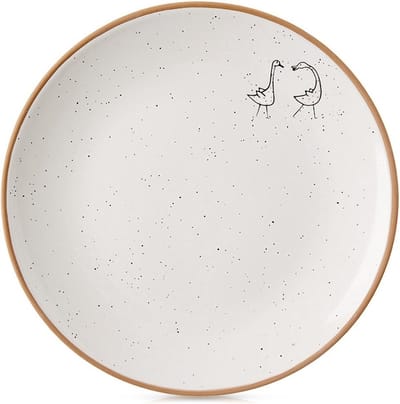 Dessertbord Keramiek Beige 20 cm - Taart Bordjes - Bord - Ontbijtbord - Borden