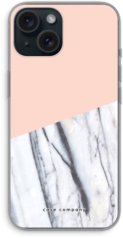 Case Company® - Hoesje geschikt voor iPhone 15 hoesje - A touch of peach - Soft Cover Telefoonhoesje - Bescherming aan alle Kanten en Schermrand
