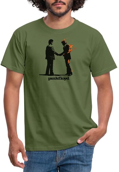 Pink Floyd Album Cover En Logo T-Shirt Heren